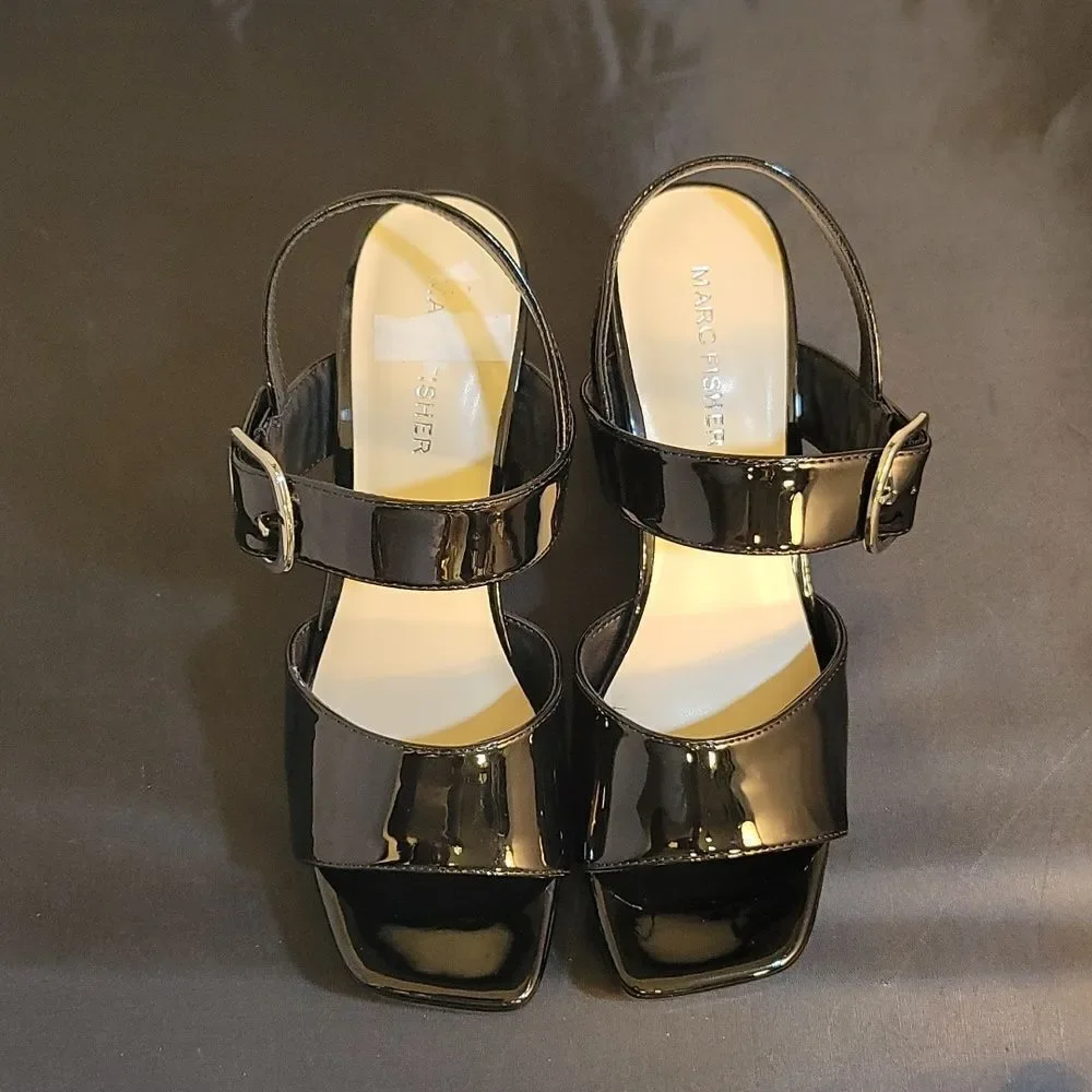 BRAND NEW MARC FISHER WOMEN'S GRADUATE BLOCK HEEL DRESS SANDAL R3